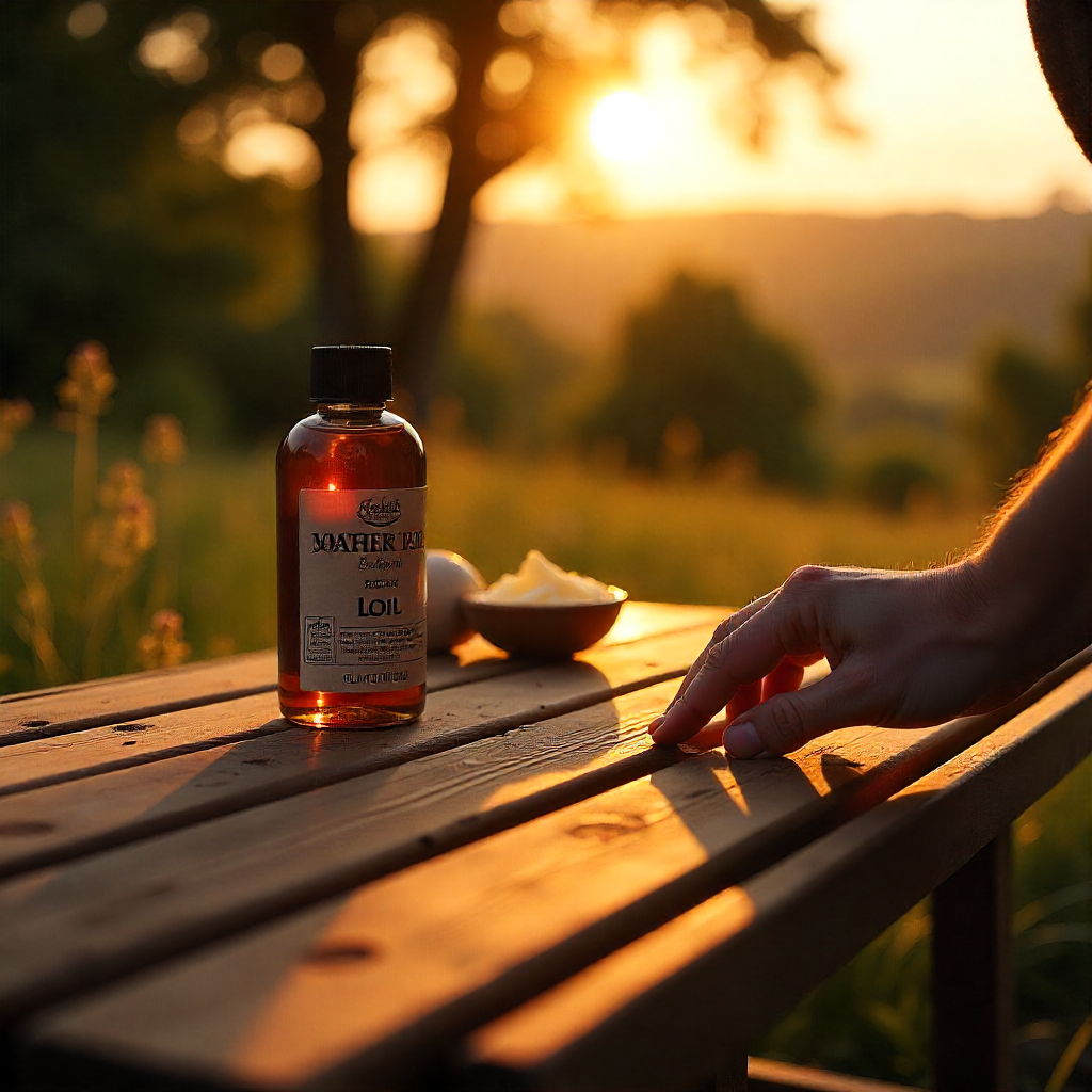 Restored garden furniture on a cozy patio